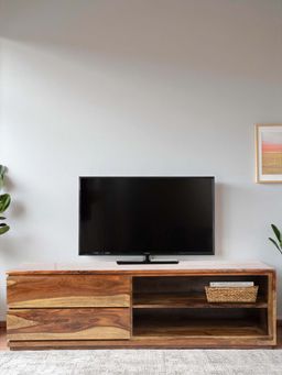 Ikiriya - Allen Sheesham Wood TV Entertainment Unit in Teak Finish (1 Year Warranty)