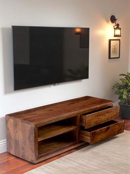 Ikiriya - Allen Sheesham Wood TV Entertainment Unit in Provisional Teak Finish (1 Year Warranty)