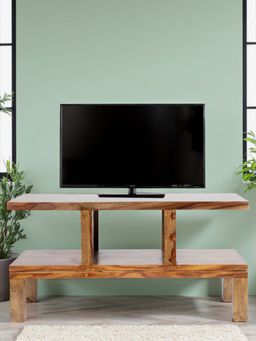 Ikiriya - Allen Sheesham Wood TV Entertainment Unit in Teak Finish (1 Year Warranty)