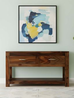 Ikiriya - Elder Sheesham Wood Console Table in Teak Finish (1 Year Warranty)