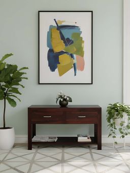 Ikiriya - Elder Sheesham Wood Console Table in Dark Walnut Finish (1 Year Warranty)