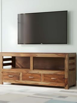 Ikiriya - Allen Sheesham Wood Console Table in Teak Finish (1 Year Warranty)