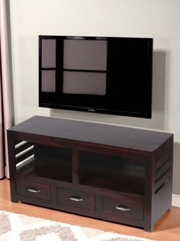 Ikiriya - Allen Sheesham Wood Console Table in Dark Walnut Finish (1 Year Warranty)