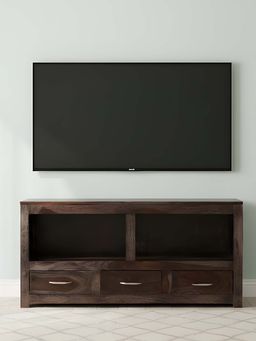 Ikiriya - Allen Sheesham Wood Console Table in Mahogany Finish (1 Year Warranty)