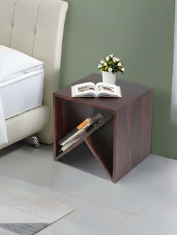 Ikiriya - Noah Sheesham Wood Corner Table in Dark Walnut Finish (1 Year Warranty)