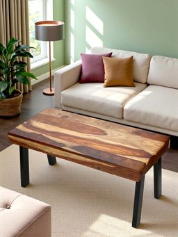 Ikiriya - Mayfield Sheesham Wood Coffee Table in Natural Rosewood (Semi Gloss) (1 Year Warranty)