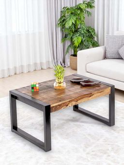 Ikiriya - Hamstreet Sheesham Wood Coffee Table in Rustic Natural Finish (Semi Gloss) (1 Year Warranty)