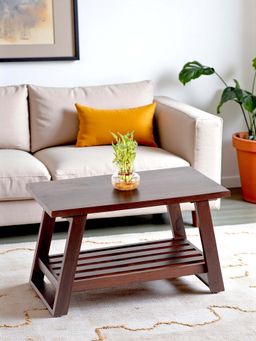 Ikiriya - Alison Sheesham Wood Coffee Table in Dark Walnut Finish (1 Year Warranty)