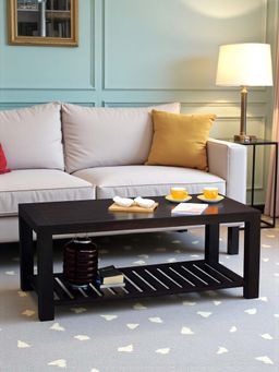 Ikiriya - Piante Sheesham Wood Coffee Table in Mahogany Finish (1 Year Warranty)