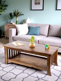 Ikiriya - Blairs Sheesham Wood Coffee Table in Teak Finish (1 Year Warranty)