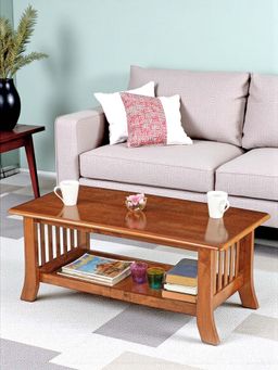 Ikiriya - Blairs Sheesham Wood Coffee Table in Pine Finish (LGO) (1 Year Warranty)