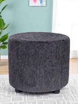 Ikiriya - Lisbon Solid Wood Ottoman Pouffee in Mossy Grey fabric (1 Year Warranty)