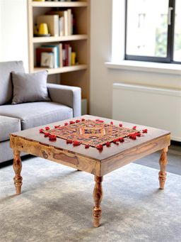 Ikiriya - Sydney Sheesham Wood Coffee Table in Teak Finish (1 Year Warranty)