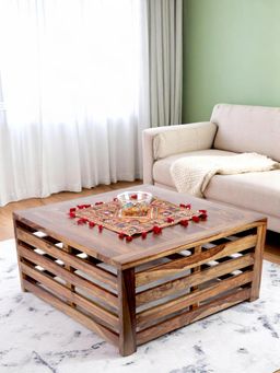 Ikiriya - Kingsville Sheesham Wood Coffee Table in Teak Finish (1 Year Warranty)