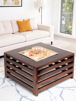 Ikiriya - Kingsville Sheesham Wood Coffee Table in Dark Walnut Finish (1 Year Warranty)