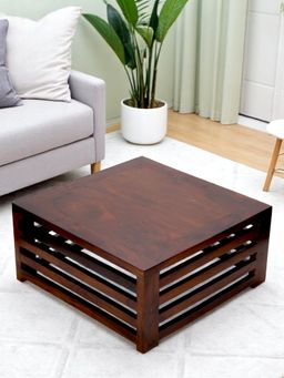 Ikiriya - Kingsville Sheesham Wood Coffee Table in Dark Walnut Finish (1 Year Warranty)