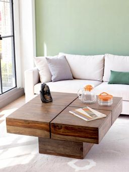 Ikiriya - Montreal Sheesham Wood Coffee Table in Teak Finish (1 Year Warranty)