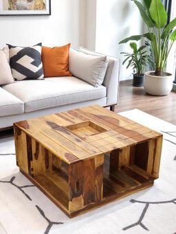 Ikiriya - Wayne Sheesham Wood Coffee Table in Natural Rosewood (Semi Gloss) (1 Year Warranty)