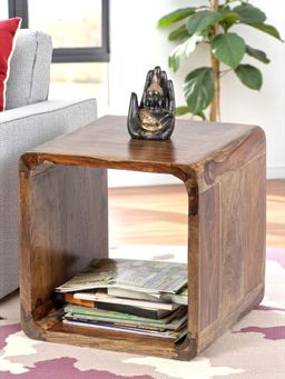 Ikiriya - Berlin Sheesham Wood Tea Table in Teak Finish (1 Year Warranty)