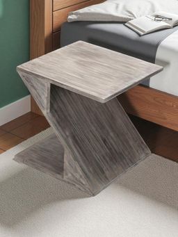 Ikiriya - Berlin Sheesham Wood Tea Table in Rustic Grey Matte Finish (1 Year Warranty)
