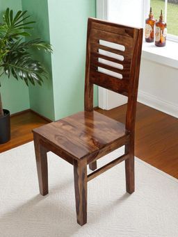 Ikiriya - Oliver Sheesham Wood Dining Chair in Teak Finish (1 Year Warranty)
