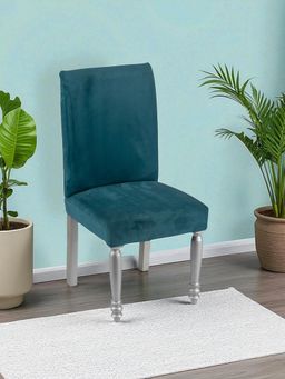 Ikiriya - Oliver Sheesham Wood Dining Chair in Turquoise Sea Velvet fabric Upholstery (1 Year Warranty)