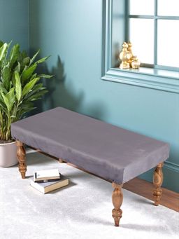 Ikiriya - Best One Sheesham Wood Accent Bench Iron Grey Velvet Teak Finish (1 Year Warranty)