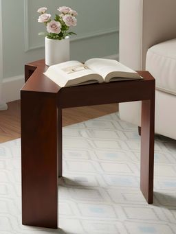 Ikiriya - Sheesham Wood End Table / Corner Tables / Bedside Table In Honey Finish (1 Year Warranty)