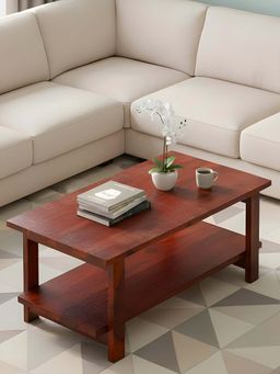 Ikiriya - Sheesham Wood Contemporary Coffee Table In Honey Finish (1 Year Warranty)