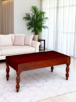 Ikiriya - Sheesham Wood Traditional Coffee Table In Honey Finish (1 Year Warranty)