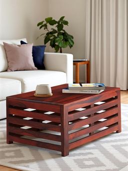 Ikiriya - Sheesham Wood Contemporary Coffee Table In Honey Finish (1 Year Warranty)