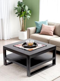 Ikiriya - Sheesham Wood Contemporary Coffee Table In Extra Dark Mahogany Finish (1 Year Warranty)