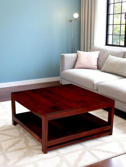 Ikiriya - Sheesham Wood Contemporary Coffee Table In Honey Finish (1 Year Warranty)