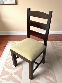 Ikiriya - Sheesham Wood Accent Dining Chair In Dark Walnut Finish (1 Year Warranty)