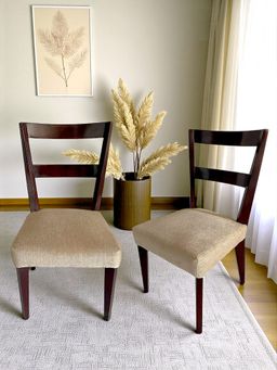 Ikiriya - Sheesham Wood Accent Pack Of 2 Dining Chairs In Dark Walnut Finish (1 Year Warranty)