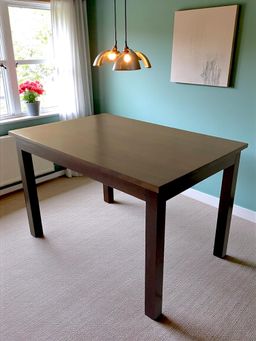 Ikiriya - Sheesham Wood Contemporary Dining Table In Dark Walnut Finish (1 Year Warranty)