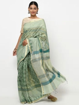 Fabindia - Cotton Silk Block Printed Sari