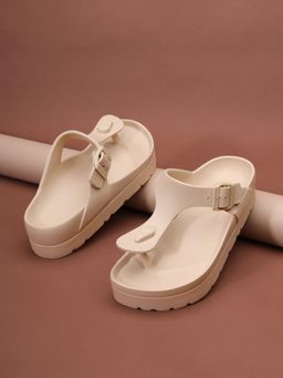 Truffle Collection - Brown Solid Sandals