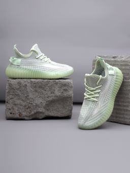 Truffle Collection - Green Solid Sneakers