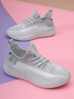 Truffle Collection - Grey Solid Sneakers