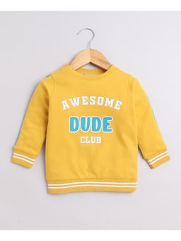Bumzee - Mustard Boys Full Sleeves Cotton Sweatshirt