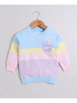 Bumzee - Multi Girls Full Sleeves Cotton Sweatshirt