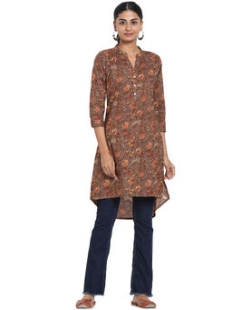 Bewakoof - Women's Brown Printed Short Kurta