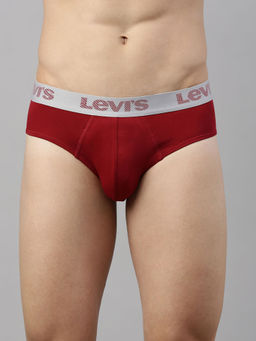 Levi's - 066 Active Brief for Men with Contoured Double Pouch Smartskin Technology (Red)