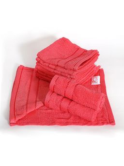 Layers - Everfresh Cotton 380 GSM Pink Face Towels - Pink (Pack of 12)
