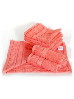 Layers - Everfresh Cotton 380 GSM Orange Face Towels - Orange (Pack of 12)