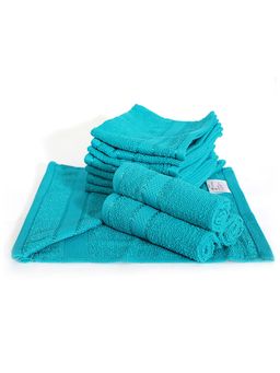 Layers - Everfresh Cotton 380 GSM Blue Face Towels - Blue (Pack of 12)