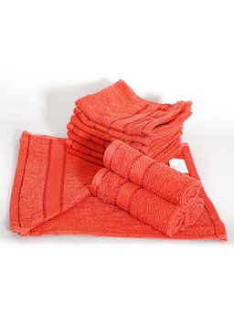 Layers - Everfresh Cotton 380 GSM Red Face Towels - Red (Pack of 12)