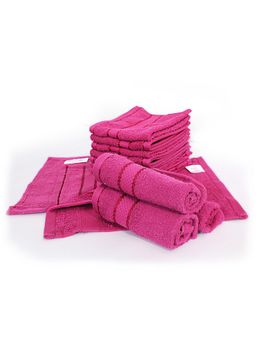 Layers - Everfresh Cotton 380 GSM Purple Face Towels - Purple (Pack of 12)