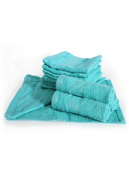 Layers - Everfresh Cotton 380 GSM Blue Face Towels - Blue (Pack of 12)